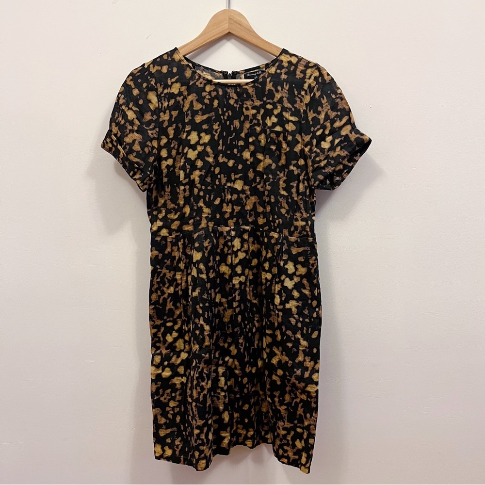 Broadway and Broome (Madewell) Brown & Black Spots Shadow Song Dress sz 4